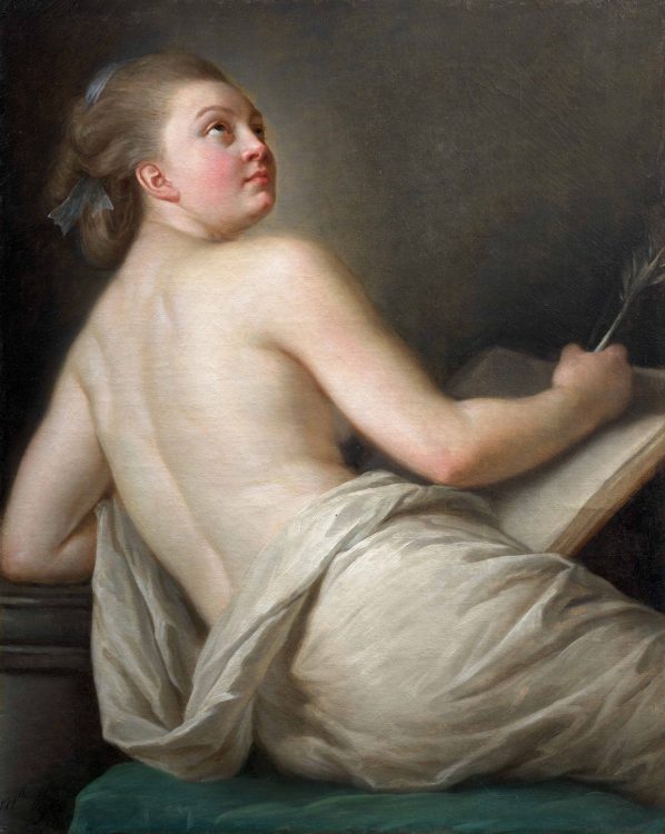 Élisabeth Vigée Le Brun, Allégorie de la Poésie, 1774, huile sur toile, dimensions non précisées. Adjugée 328 000 euros (frais inclus) par Artcurial le 23 septembre. Préemptée par le musée Fabre de Montpellier.
